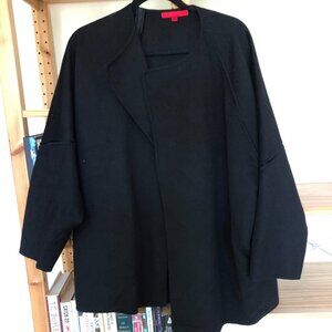 Black Shamask cashmere coat